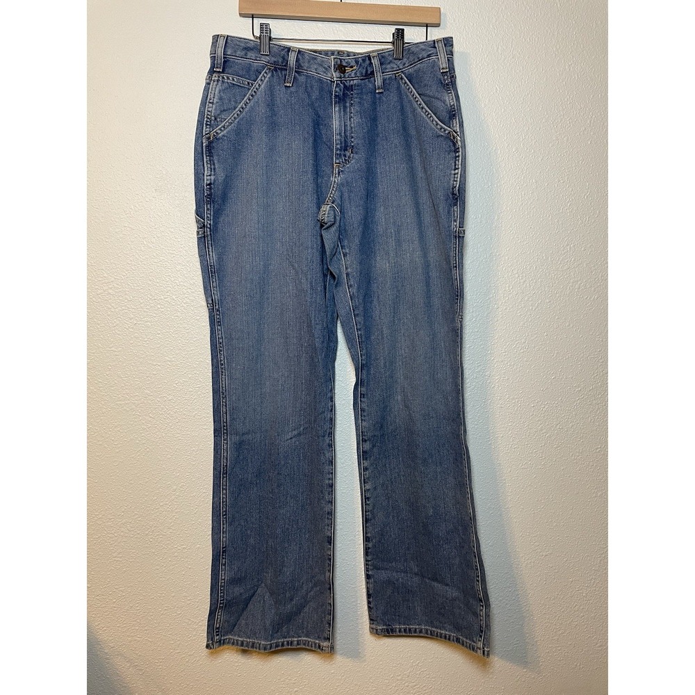 Carhartt Women's Relaxed Fit Stretch Work Dungaree Jeans 12x34 WB058